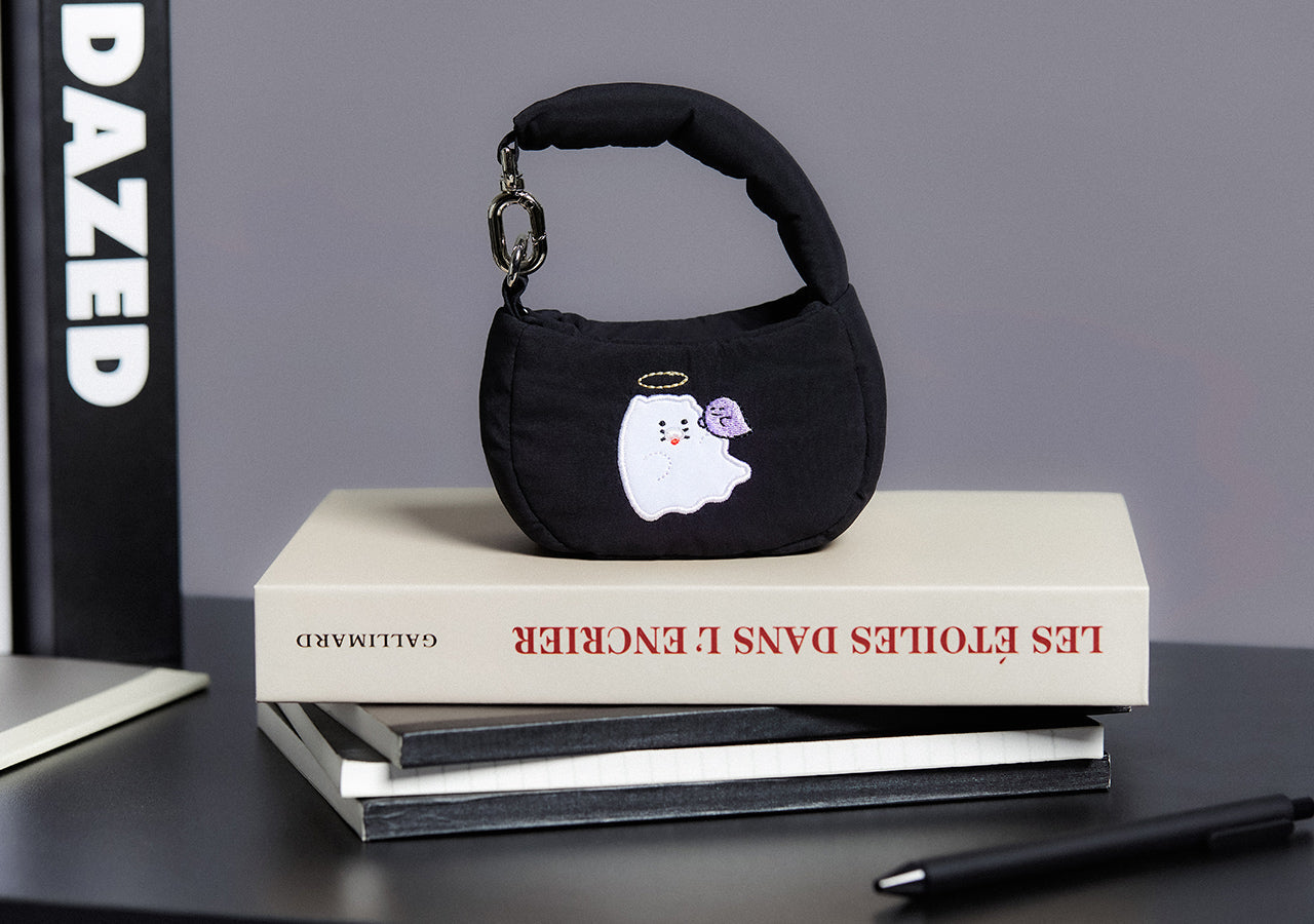 Black Chunsik Tote Bag - Authentic Kakao Friends from Korea | Koolseoul