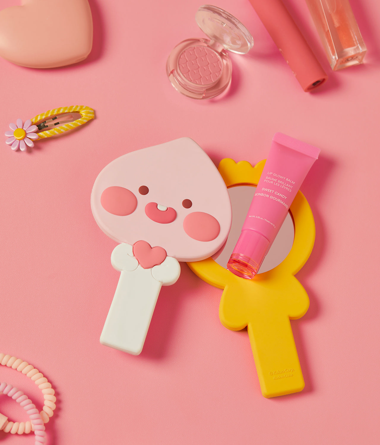 MiniMiroir-Little Apeach Miroir - Korean kawaii Kakao Friends | Koolseoul