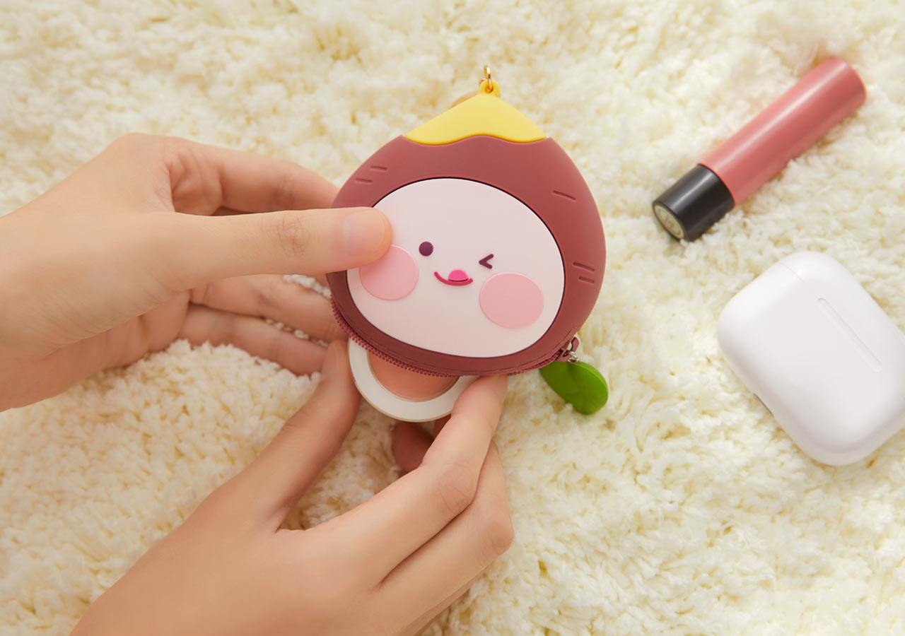 SiliconePortefeuille Apeach Coin Purse - Official Kakao Friends merchandise | Koolseoul