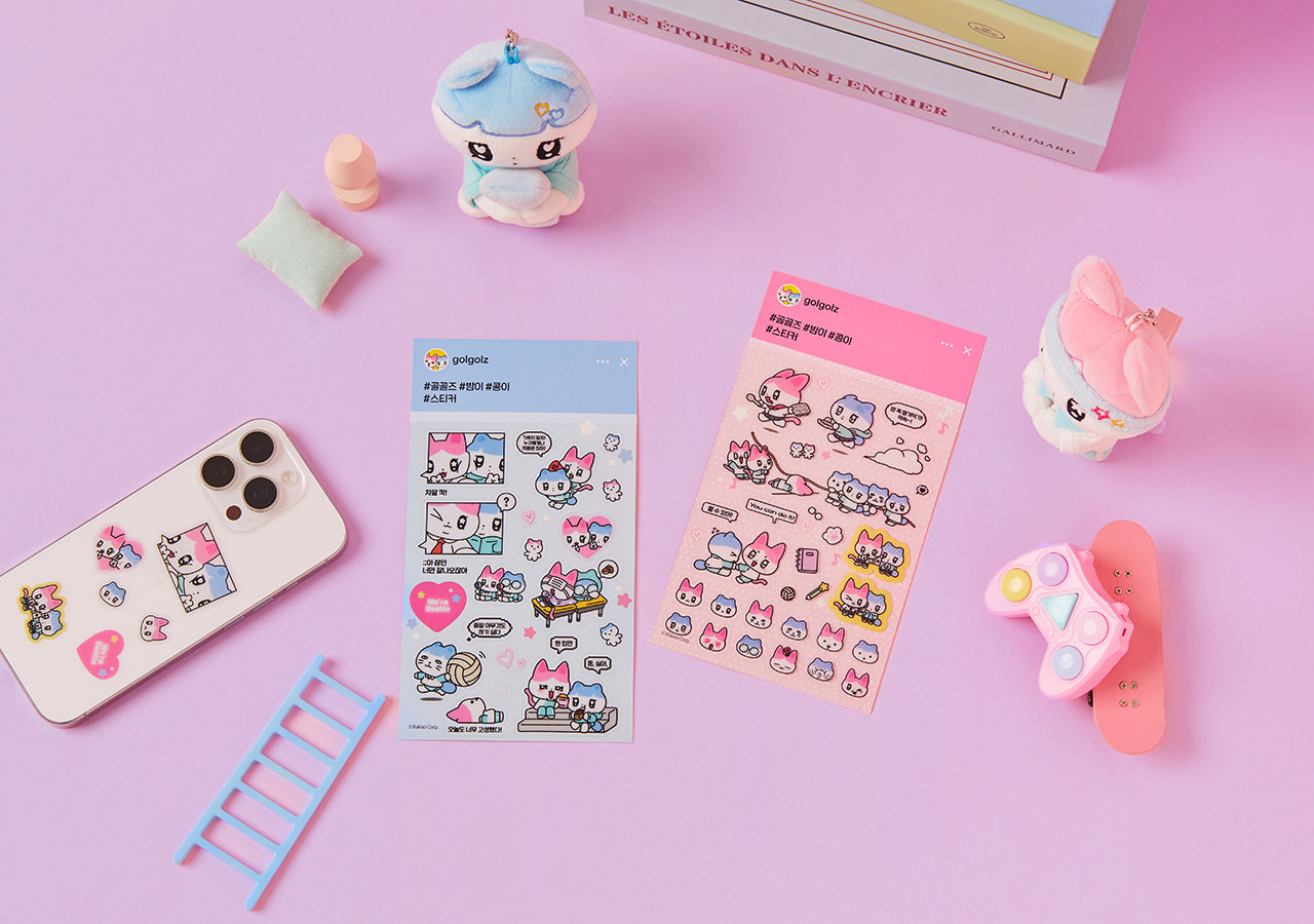 TransparentAutocollant Rose Sticker - Korean kawaii Kakao Friends | Koolseoul