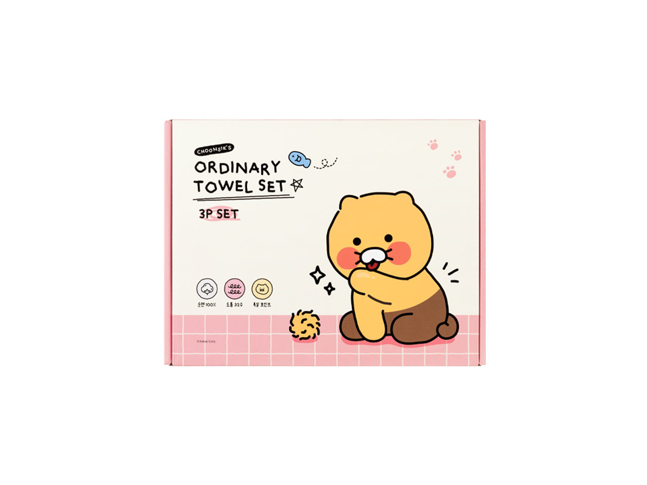 Chunsik Towel Set 3P Serviette - Authentic Kakao Friends from Korea | Koolseoul