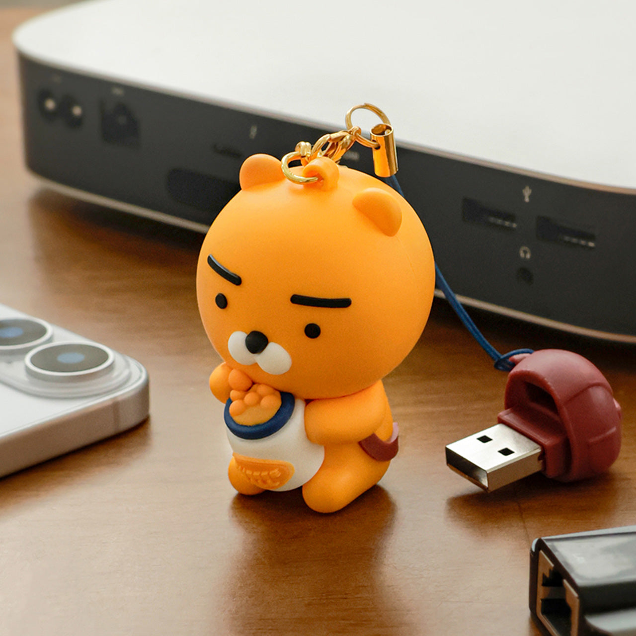 64GB USB Figurine Keychain Backpack Ryan - Korean kawaii Kakao Friends | Koolseoul