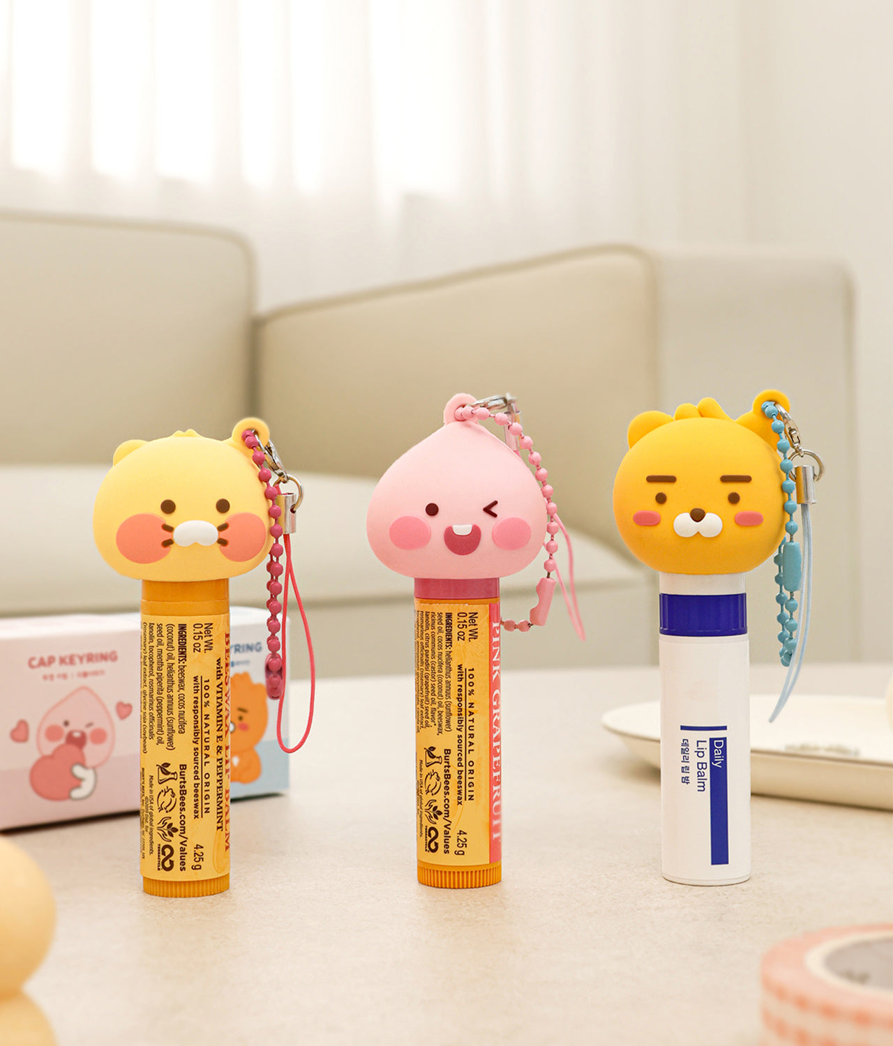 Baume Levres Keychain Apeach - Authentic Kakao Friends from Korea | Koolseoul