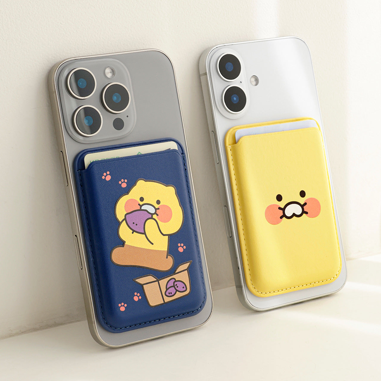 PU Porte-Cards Yellow Chunsik Wallet - Authentic Kakao Friends from Korea | Koolseoul