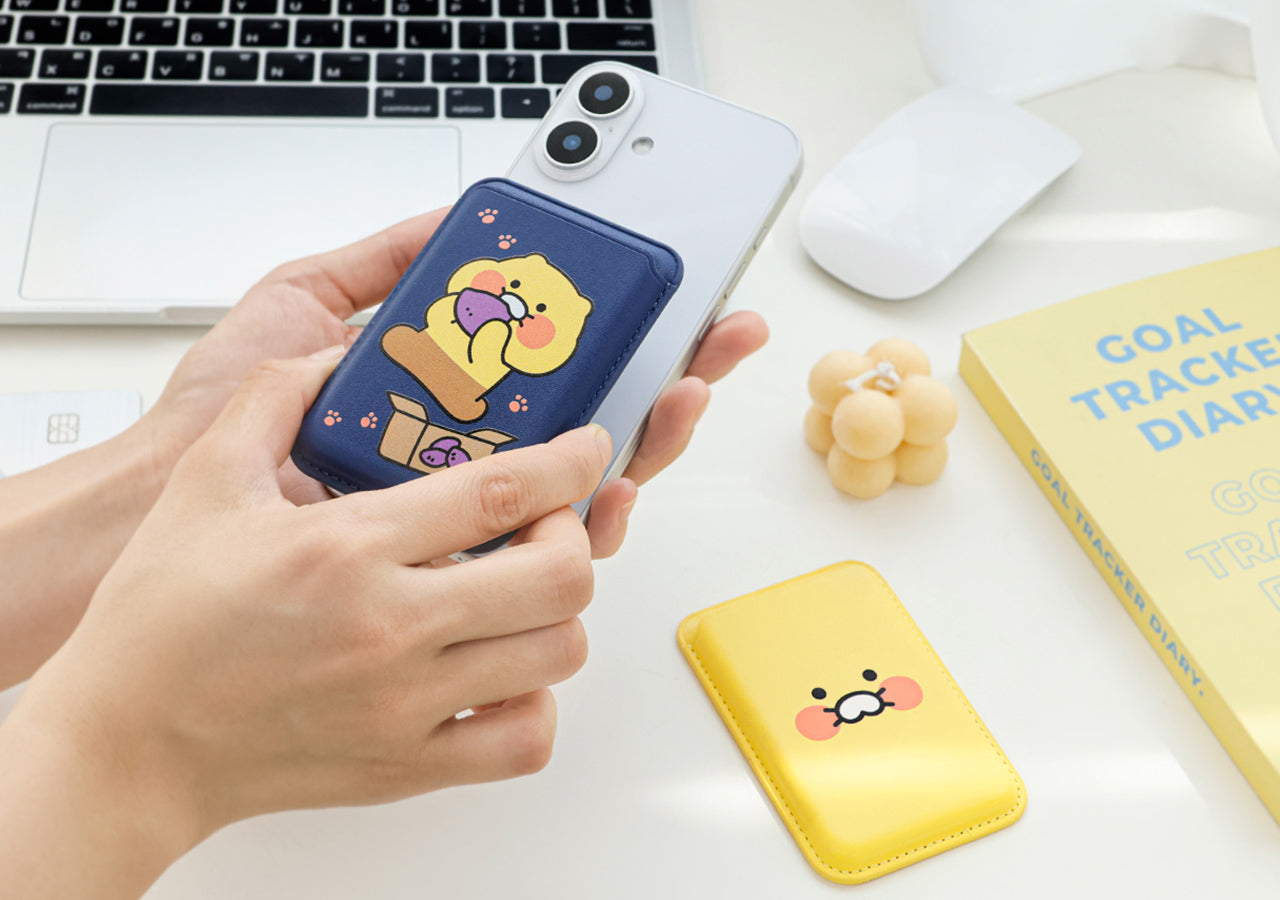 PU Porte-Cards Yellow Chunsik Wallet - Official Kakao Friends merchandise | Koolseoul