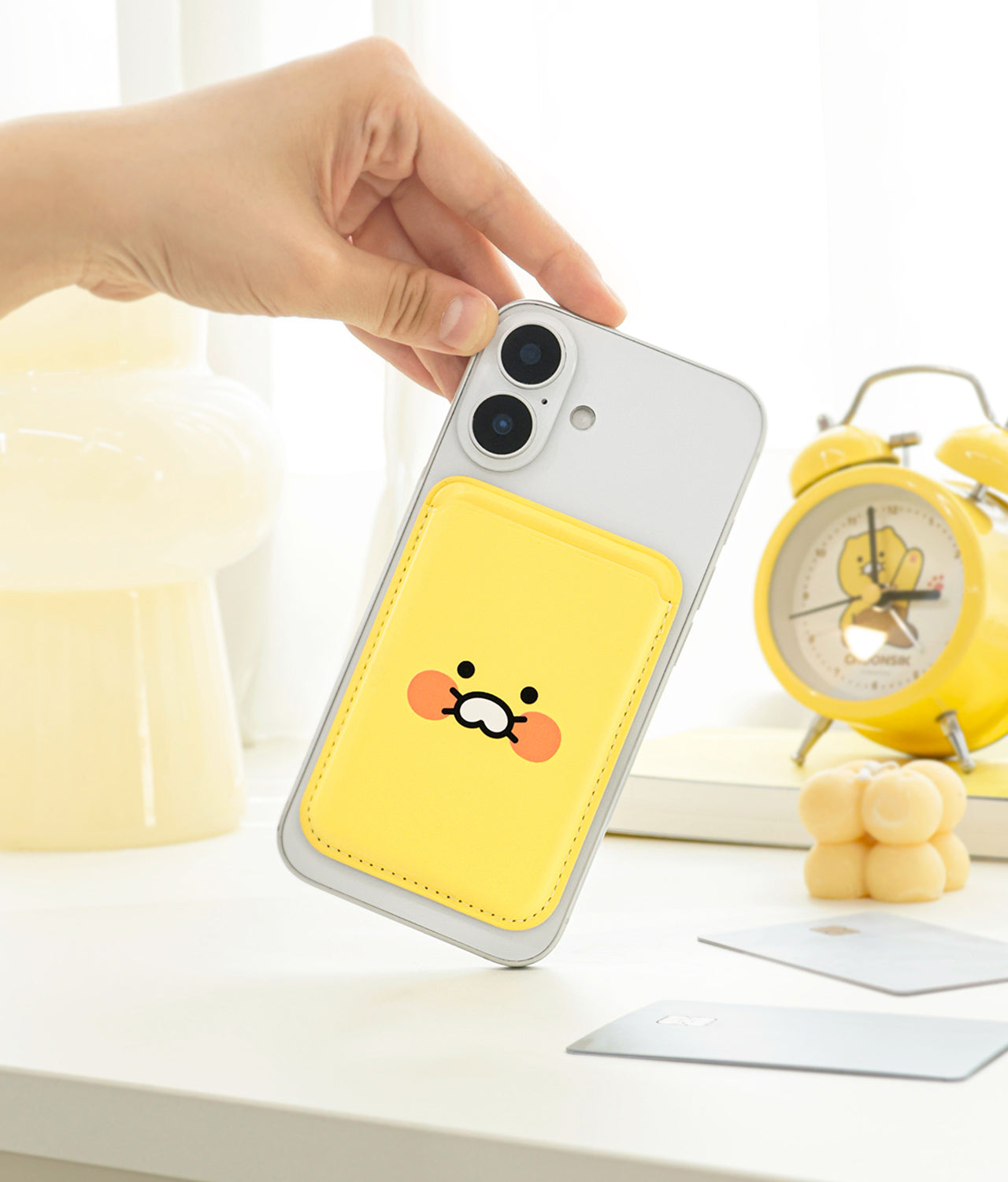 PU Porte-Cards Yellow Chunsik Wallet - Korean kawaii Kakao Friends | Koolseoul