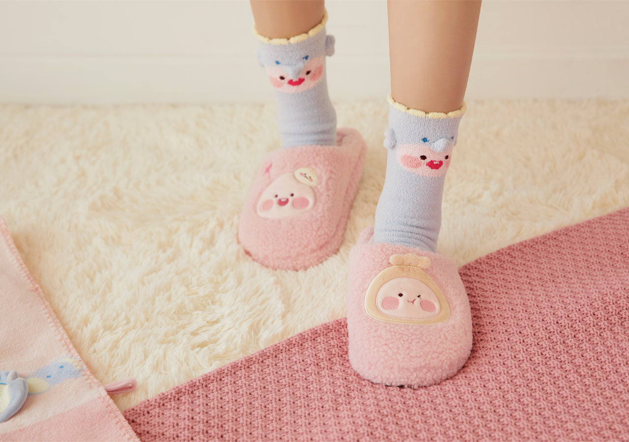 Friends Slippers Little Apeach - Korean kawaii Kakao Friends | Koolseoul
