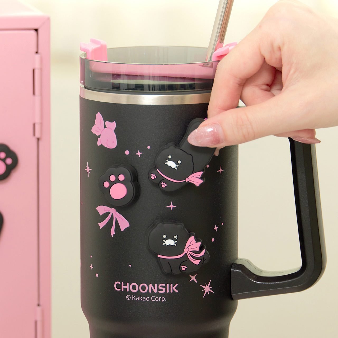 Black Magnet Tumbler - Korean kawaii Kakao Friends | Koolseoul