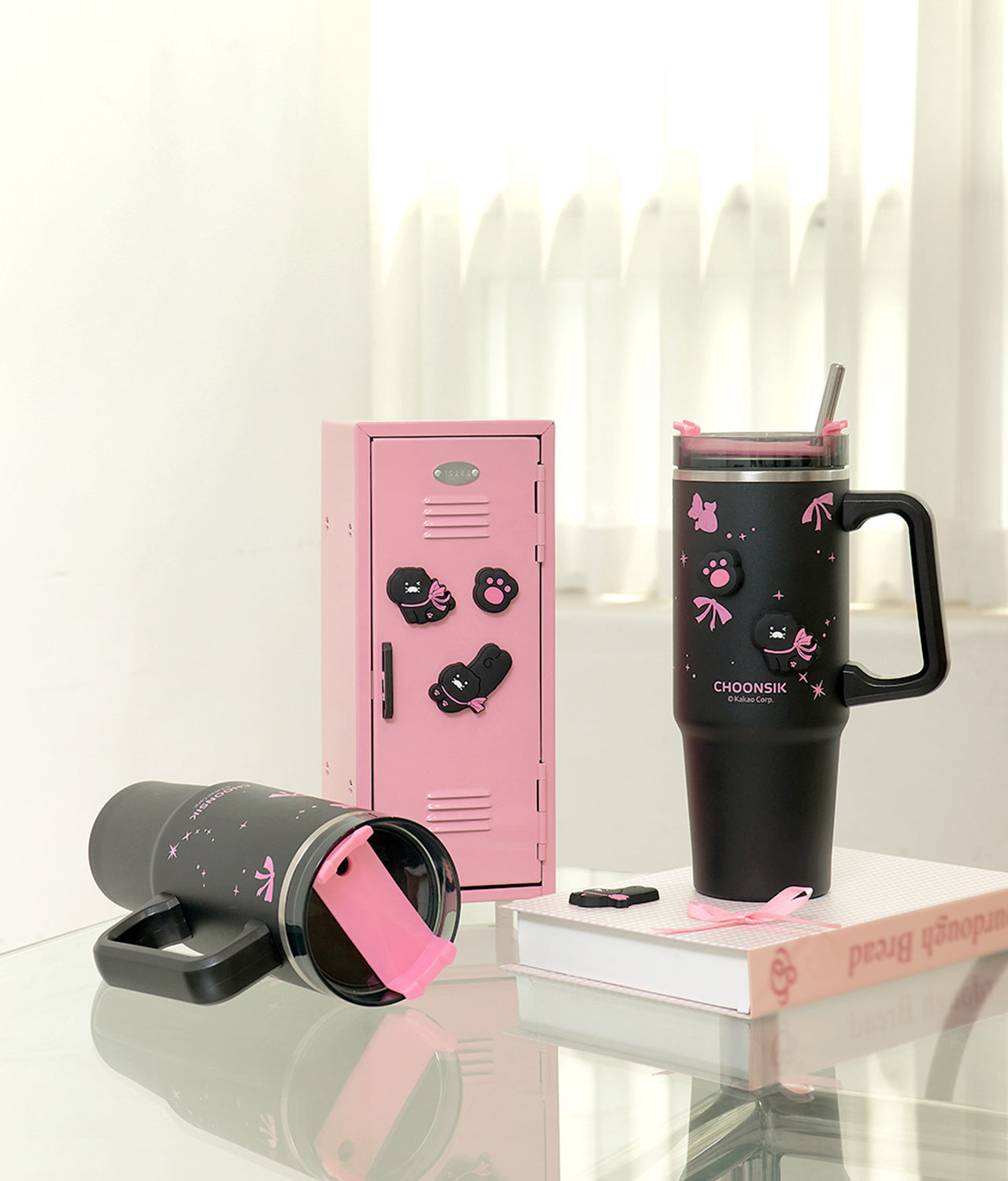 Black Magnet Tumbler - Korean kawaii Kakao Friends | Koolseoul