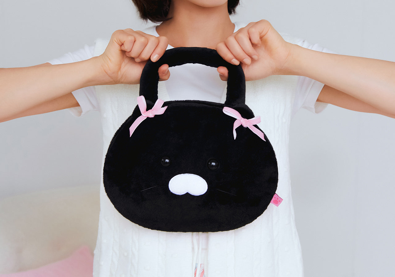 Black Pouch Blanket Chunsik - Authentic Kakao Friends from Korea | Koolseoul