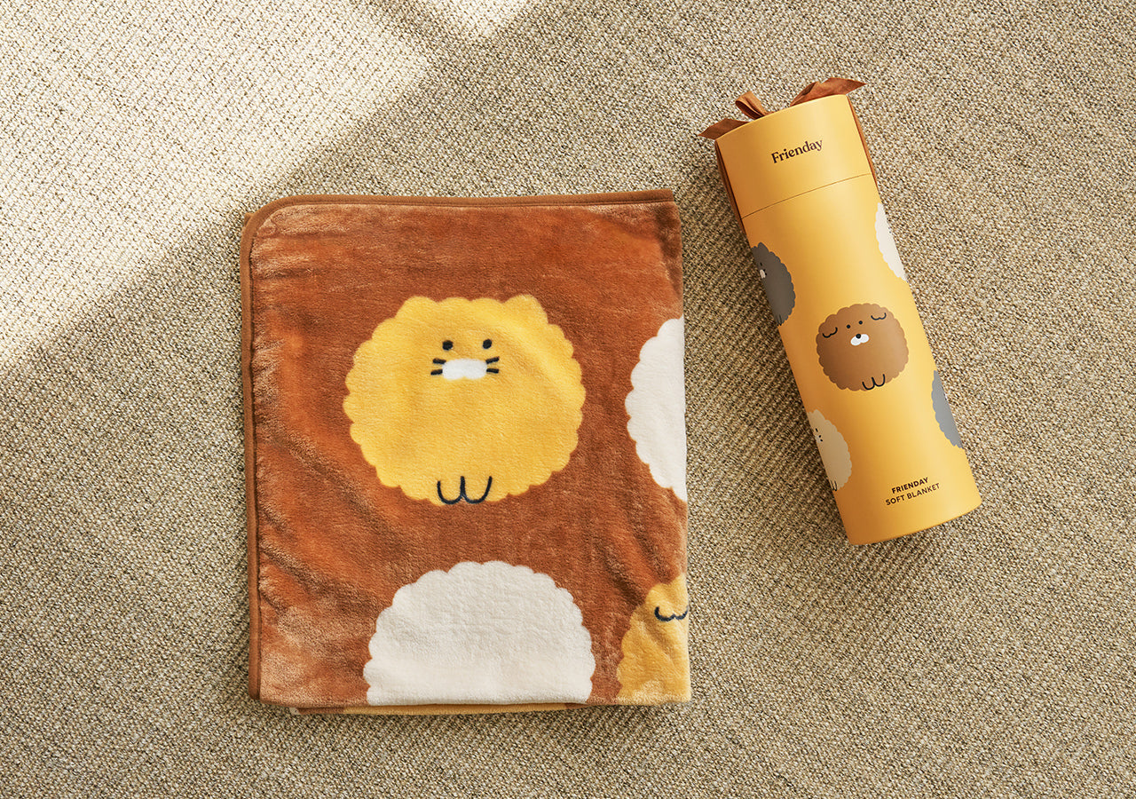 FRIENDAY Blanket Brown Chunsik - Authentic Kakao Friends from Korea | Koolseoul