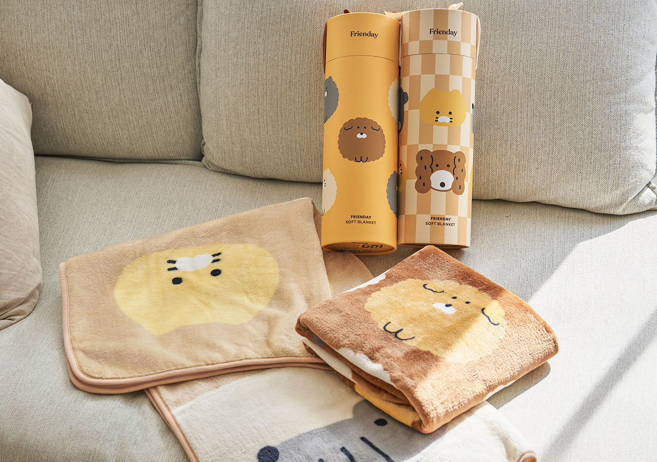 FRIENDAY Blanket Brown Chunsik - Authentic Kakao Friends from Korea | Koolseoul