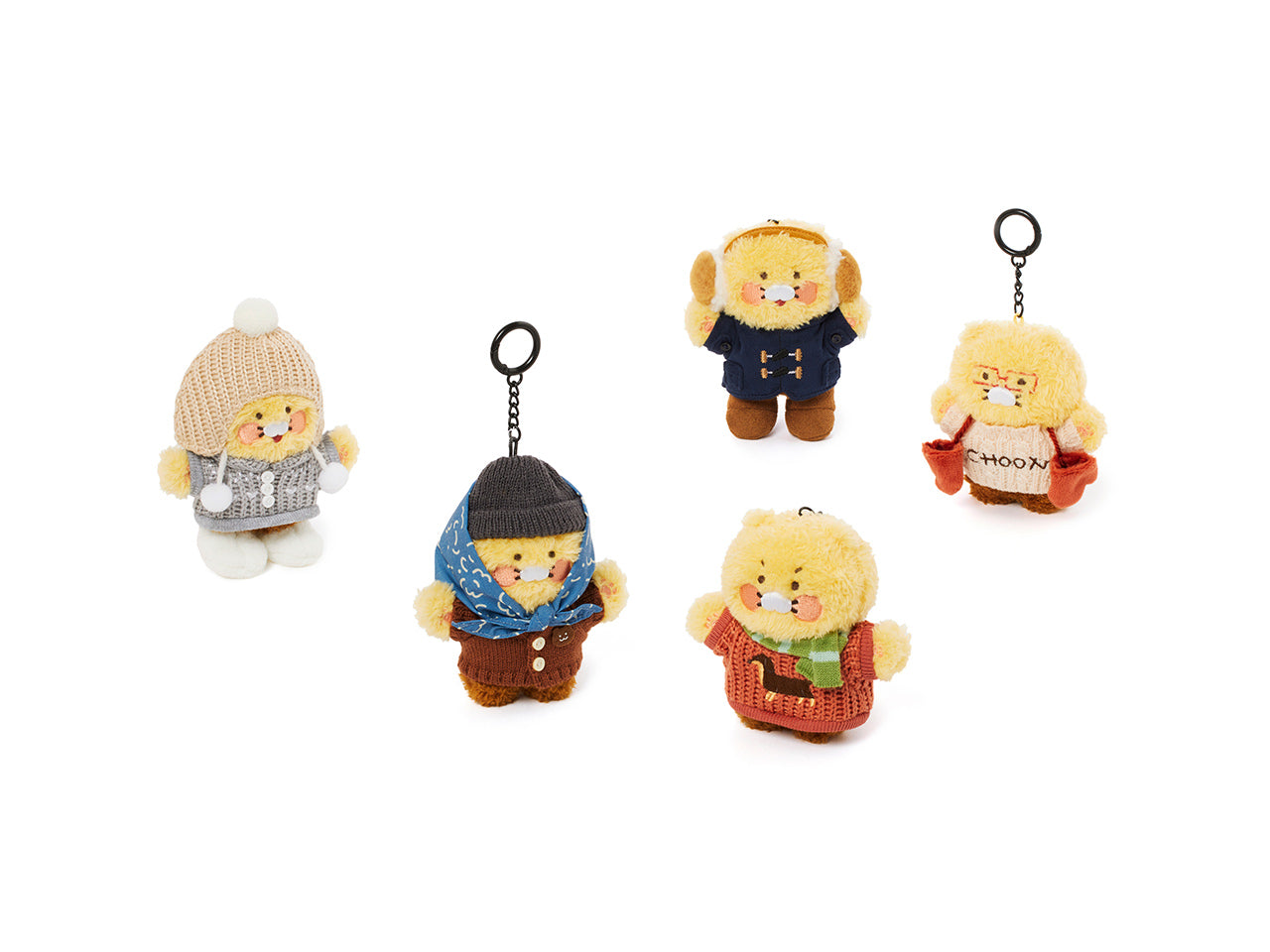 Keychain Plush (5 1) Chunsik - Korean kawaii Kakao Friends | Koolseoul