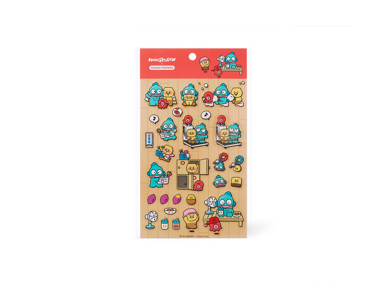 X Friends Clear Sticker Red Chunsik - Authentic Kakao Friends from Korea | Koolseoul