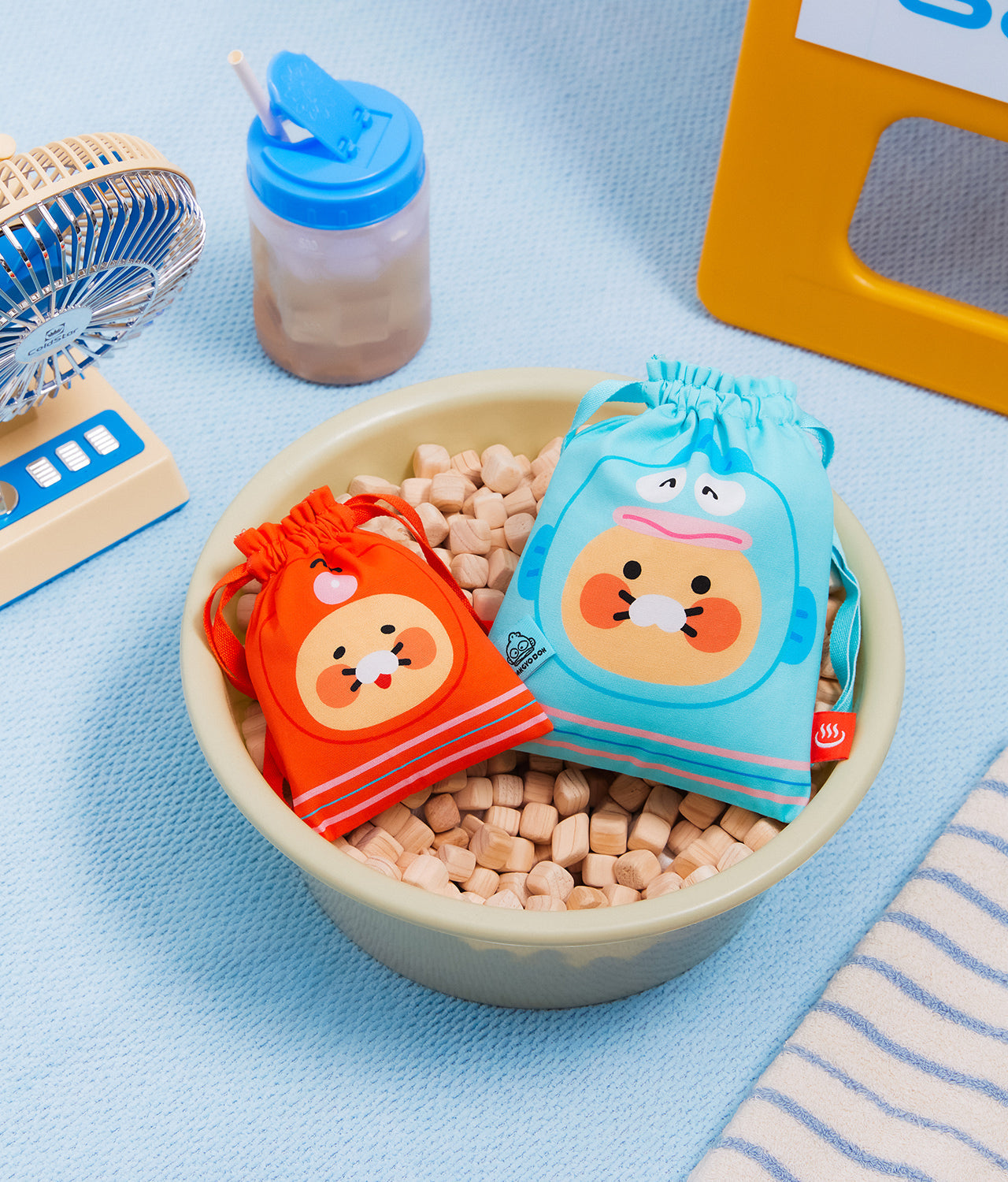 X Friends Pouch Set(2P) Chunsik - Korean kawaii Kakao Friends | Koolseoul
