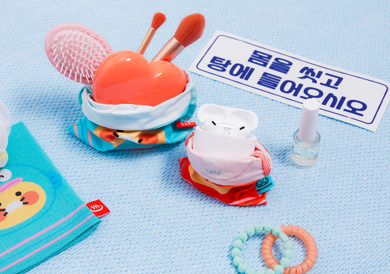 X Friends Pouch Set(2P) Chunsik - Official Kakao Friends merchandise | Koolseoul