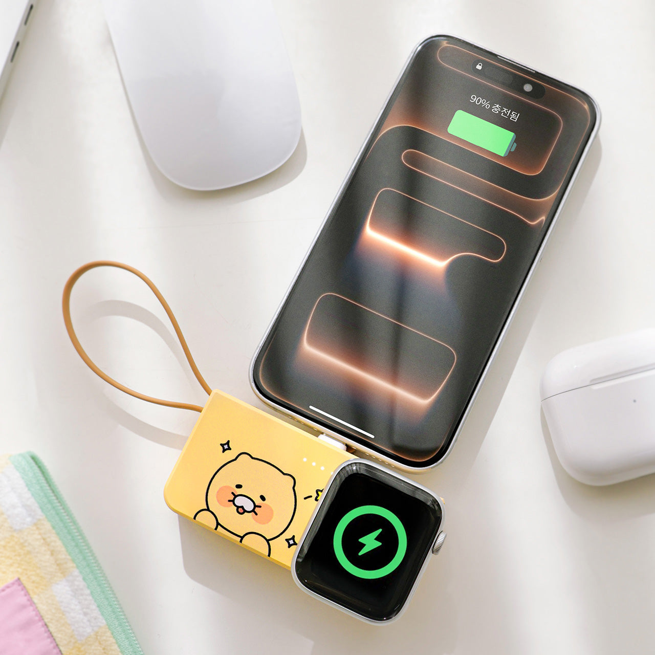 + Power Bank 5,000 Chunsik - Authentic Kakao Friends from Korea | Koolseoul
