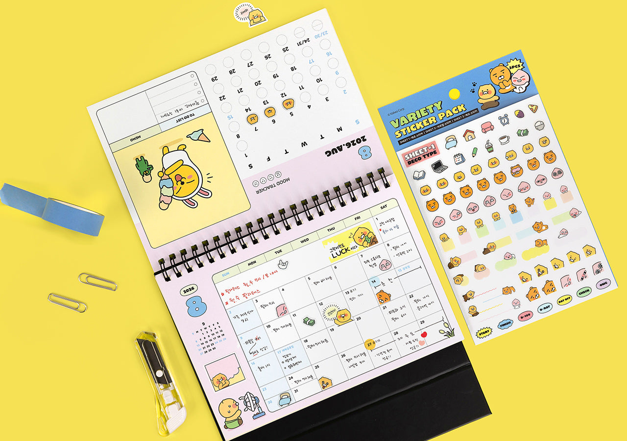 Sticker Set 3P - Official Kakao Friends merchandise | Koolseoul
