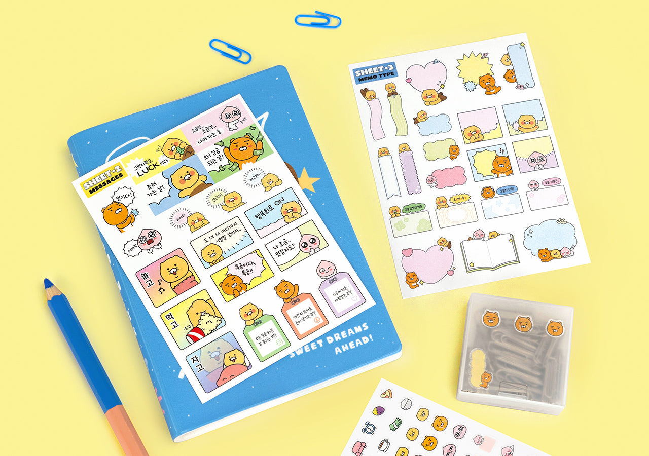 Sticker Set 3P - Authentic Kakao Friends from Korea | Koolseoul