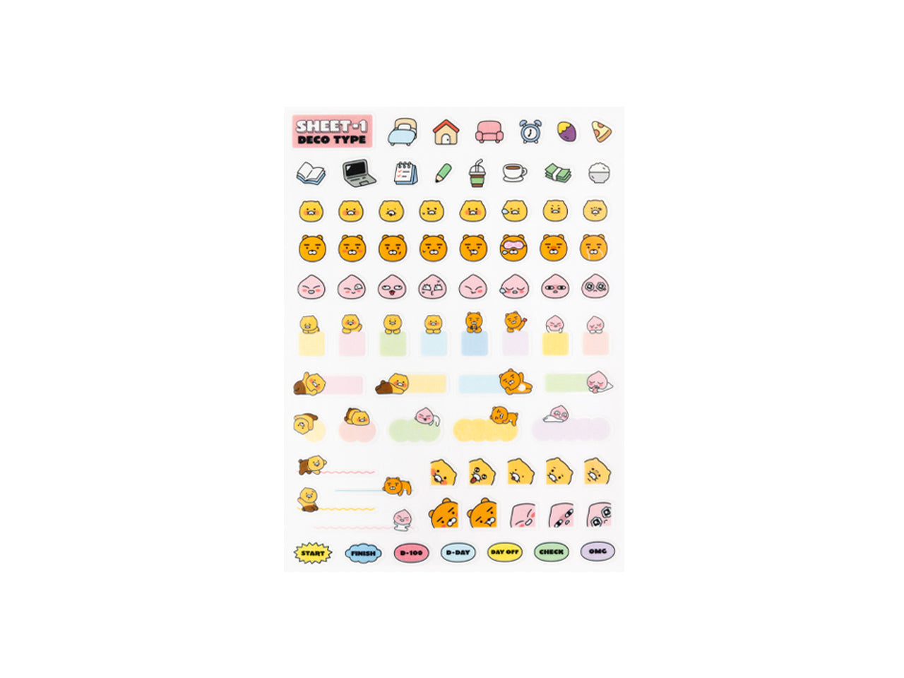 Sticker Set 3P - Korean kawaii Kakao Friends | Koolseoul