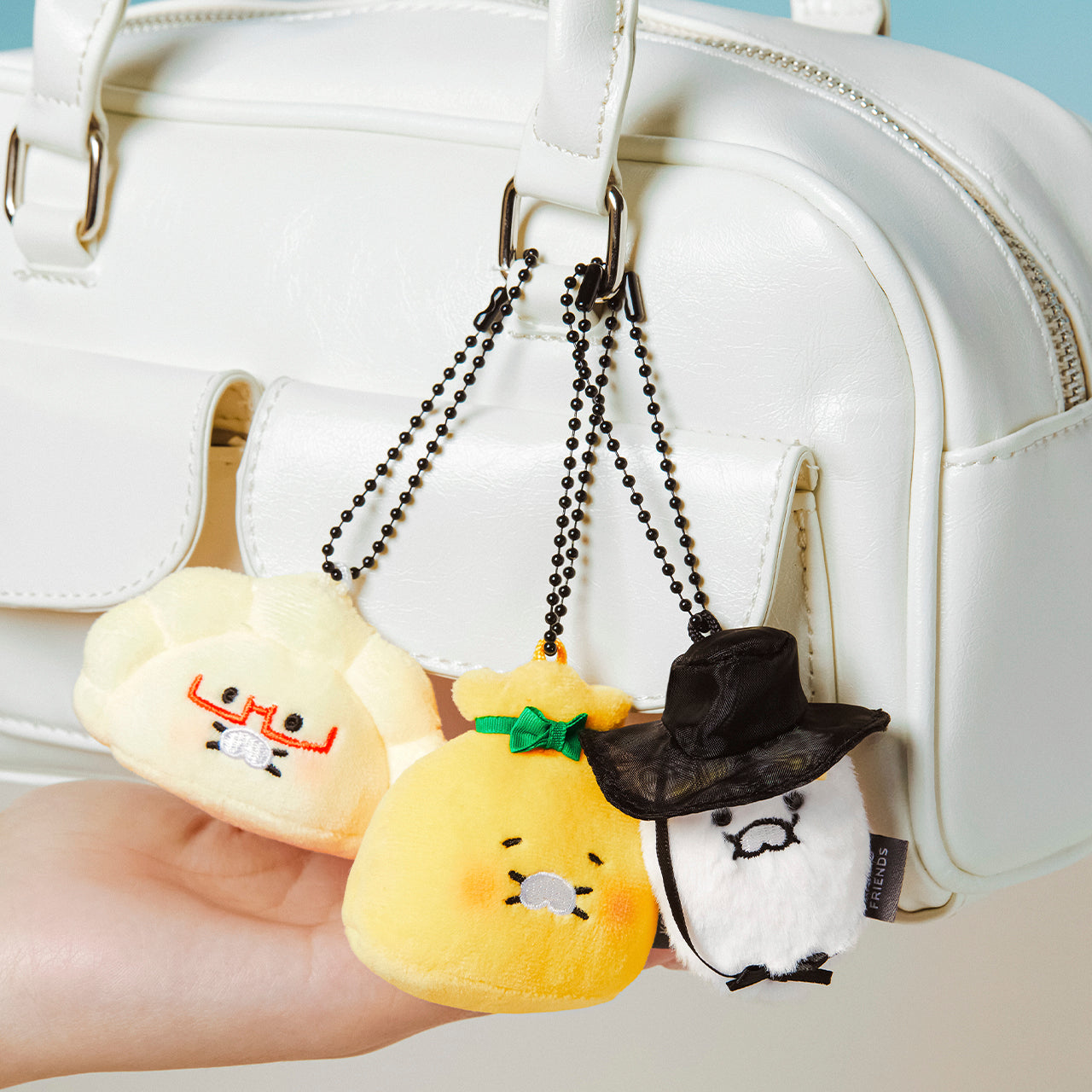 Keychain Plush 3P Set Chunsik - Official Kakao Friends merchandise | Koolseoul