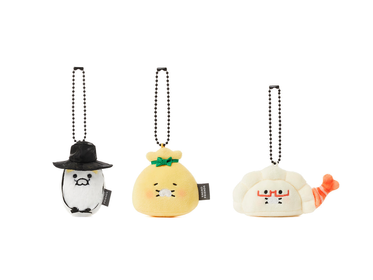 Keychain Plush 3P Set Chunsik - Official Kakao Friends merchandise | Koolseoul
