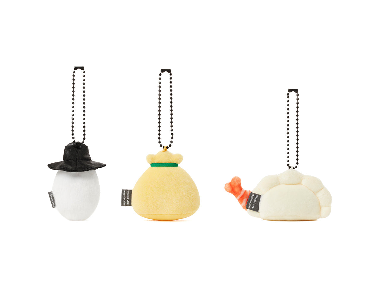Keychain Plush 3P Set Chunsik - Korean kawaii Kakao Friends | Koolseoul