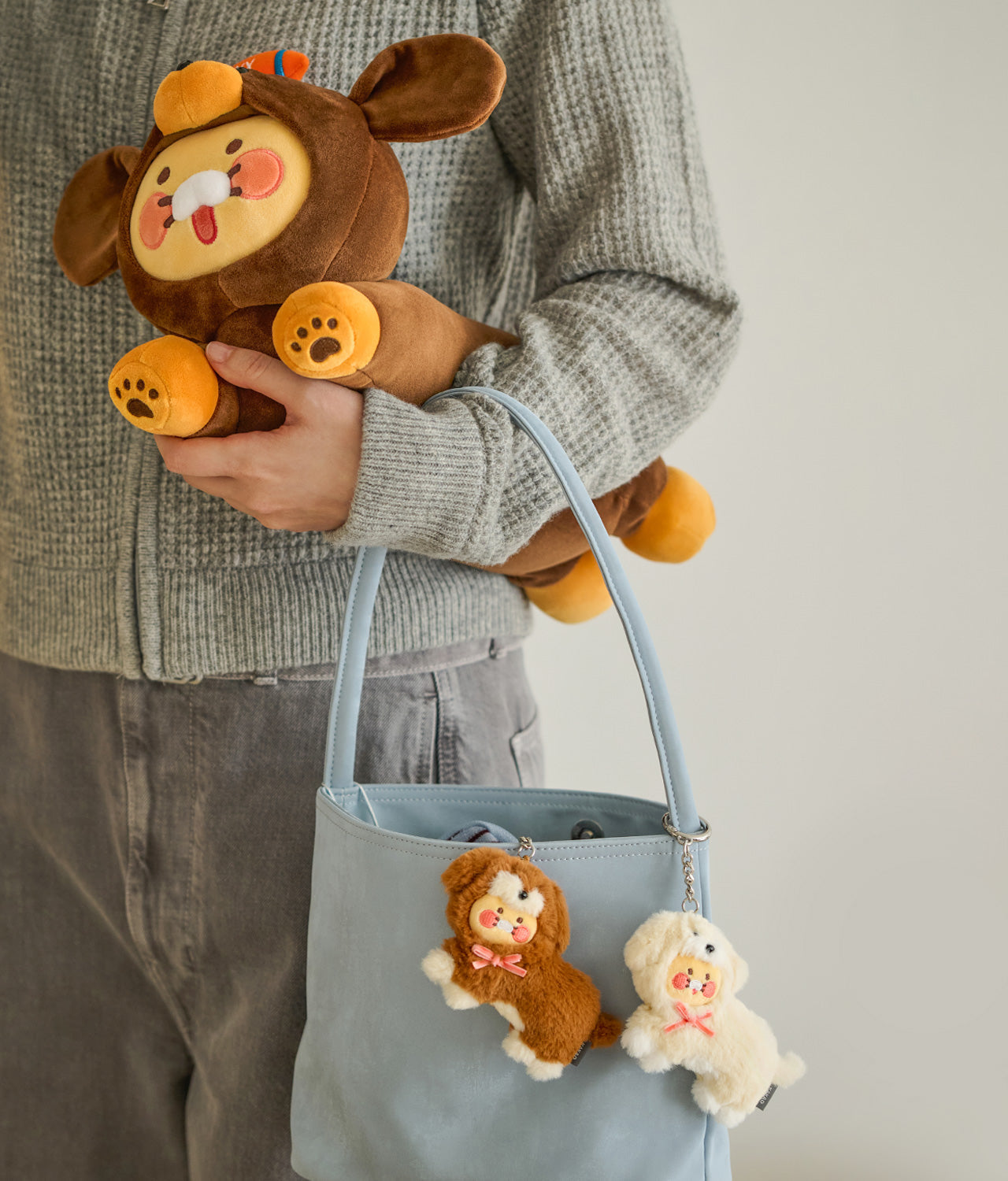 Brown Keychain Plush Chunsik - Authentic Kakao Friends from Korea | Koolseoul
