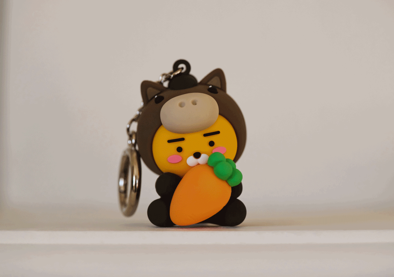 LED Figurine Keychain Ryan - Authentic Kakao Friends from Korea | Koolseoul