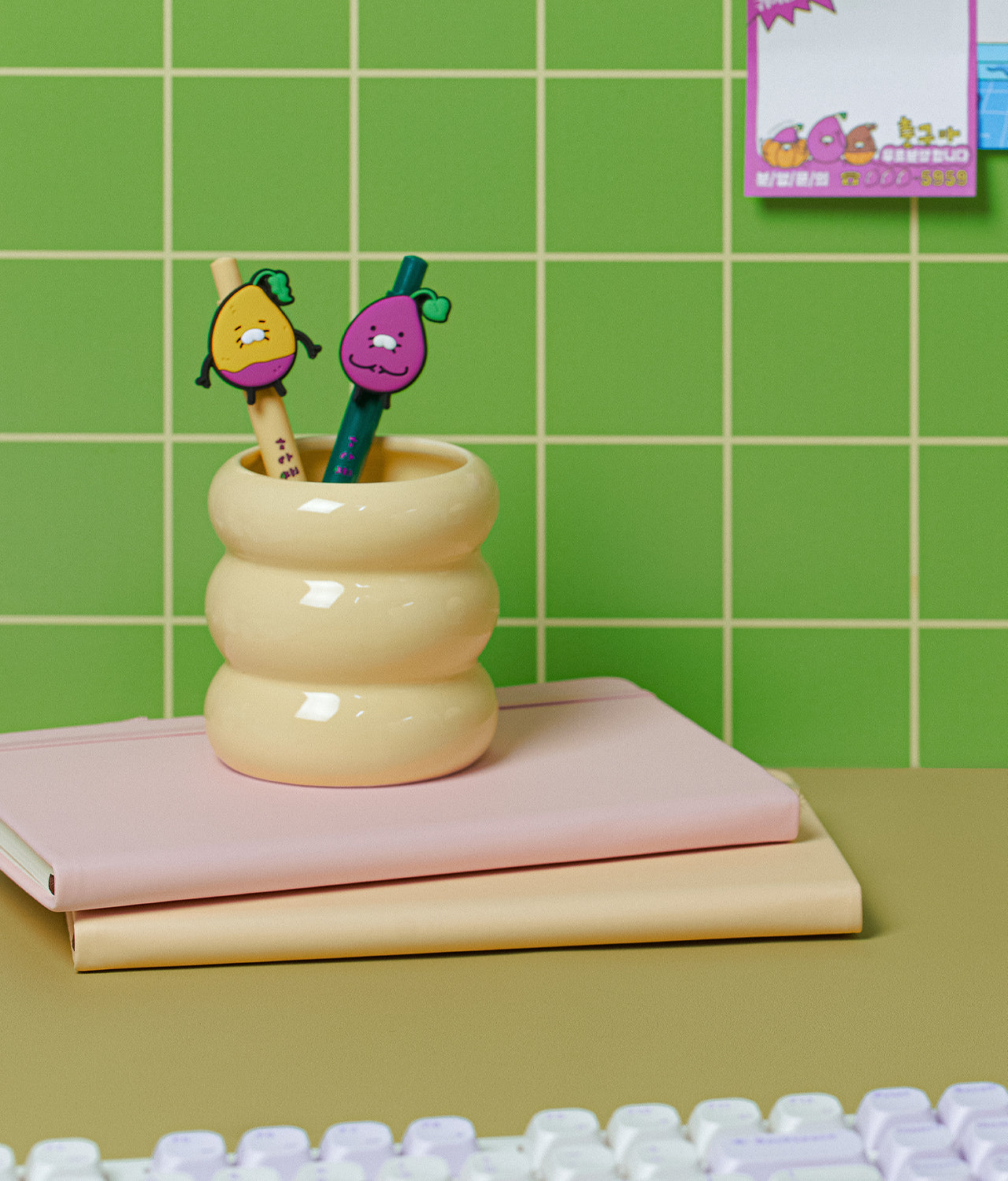 2 Set Desk Accessory - Korean kawaii Kakao Friends | Koolseoul