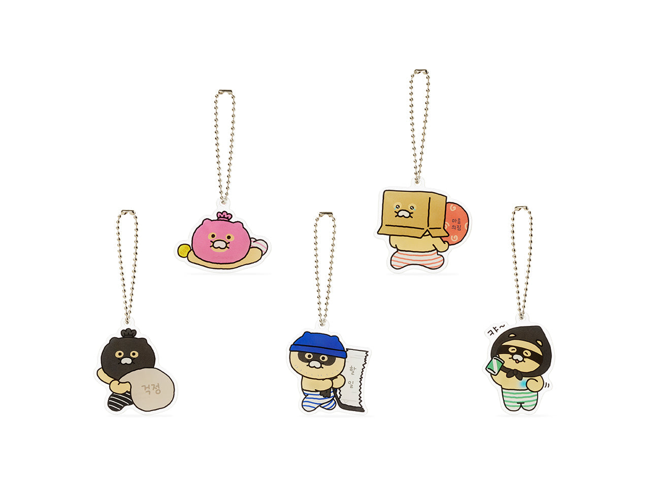 Acrylic Keychain(5 1) Chunsik - Authentic Kakao Friends from Korea | Koolseoul