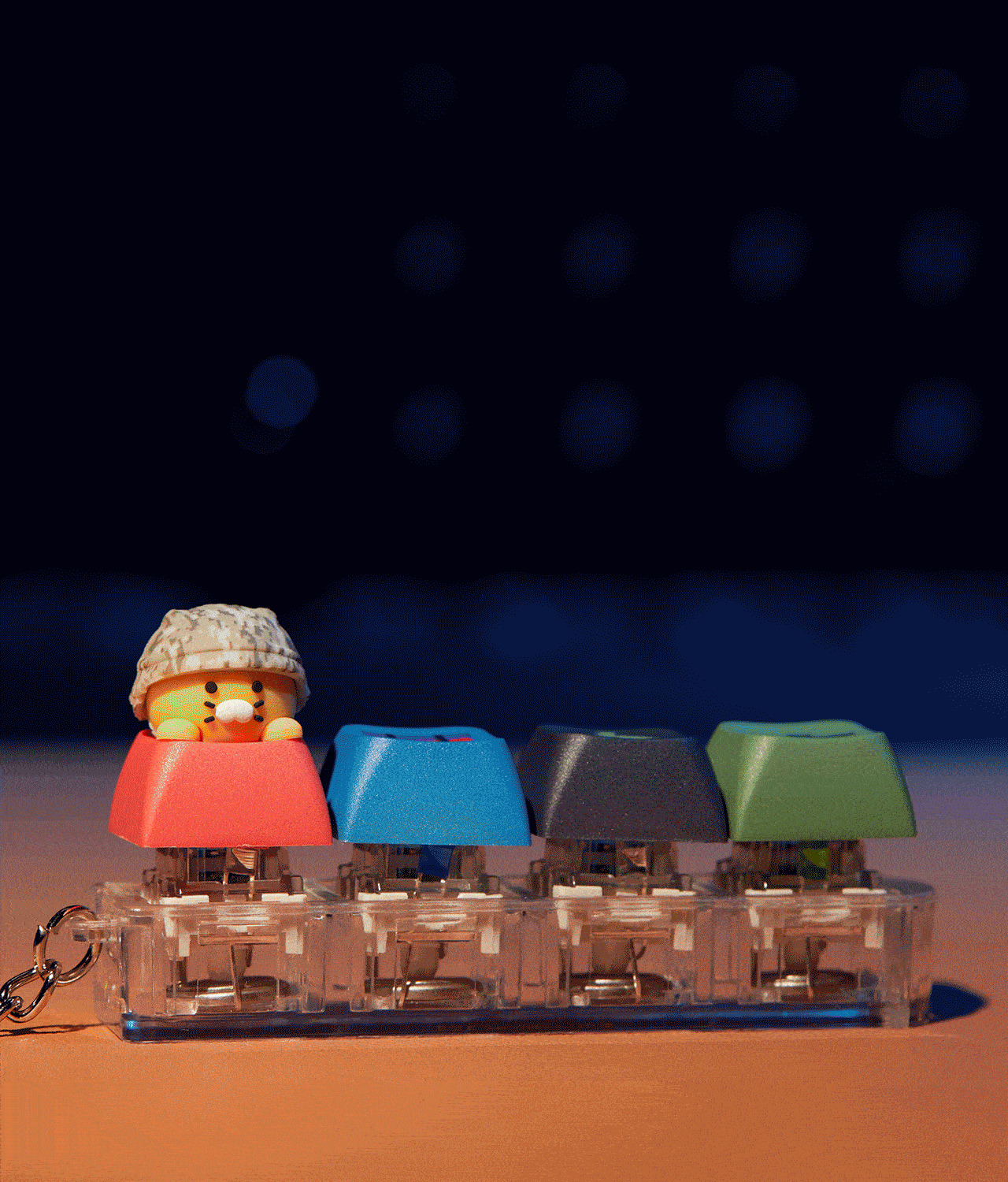 XFriends LED CasquettePorte-cles Red Friends Keychain - Korean kawaii Kakao Friends | Koolseoul