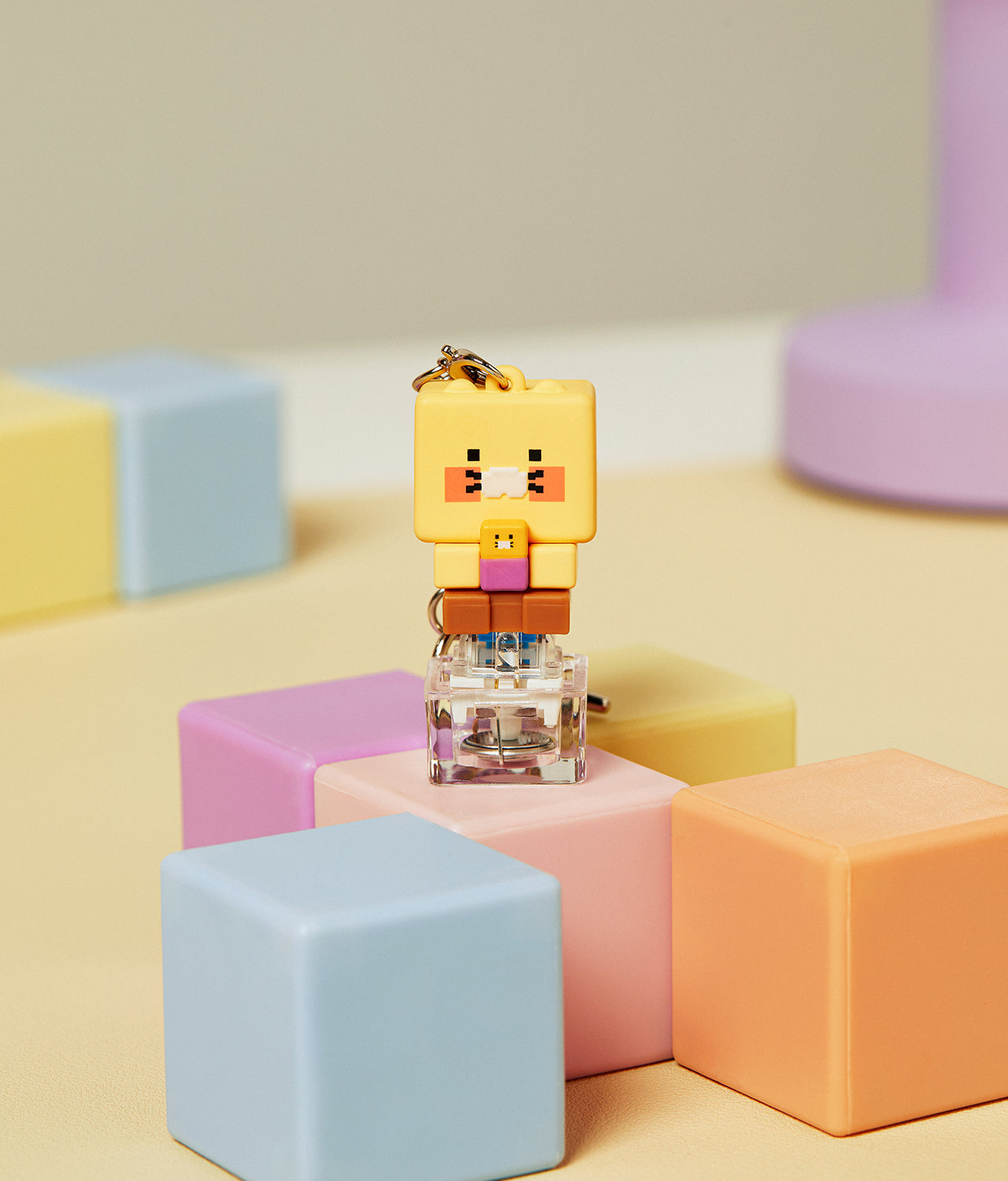 LED Cap Figurine Keychain Chunsik - Authentic Kakao Friends from Korea | Koolseoul