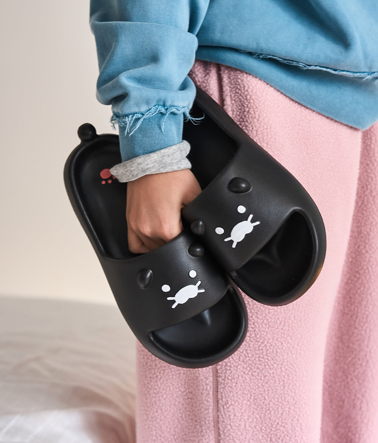 Black Slippers Women Chunsik - Authentic Kakao Friends from Korea | Koolseoul