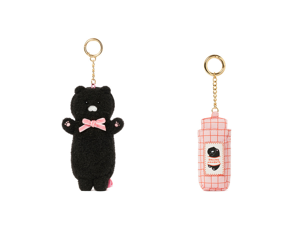 Black Plush Baume Levres Keychain Chunsik - Korean kawaii Kakao Friends | Koolseoul