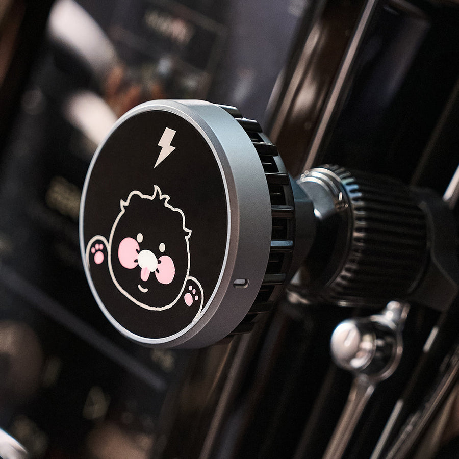 Kakao Friends - Black Qi2 Car Chargeur Chunsik