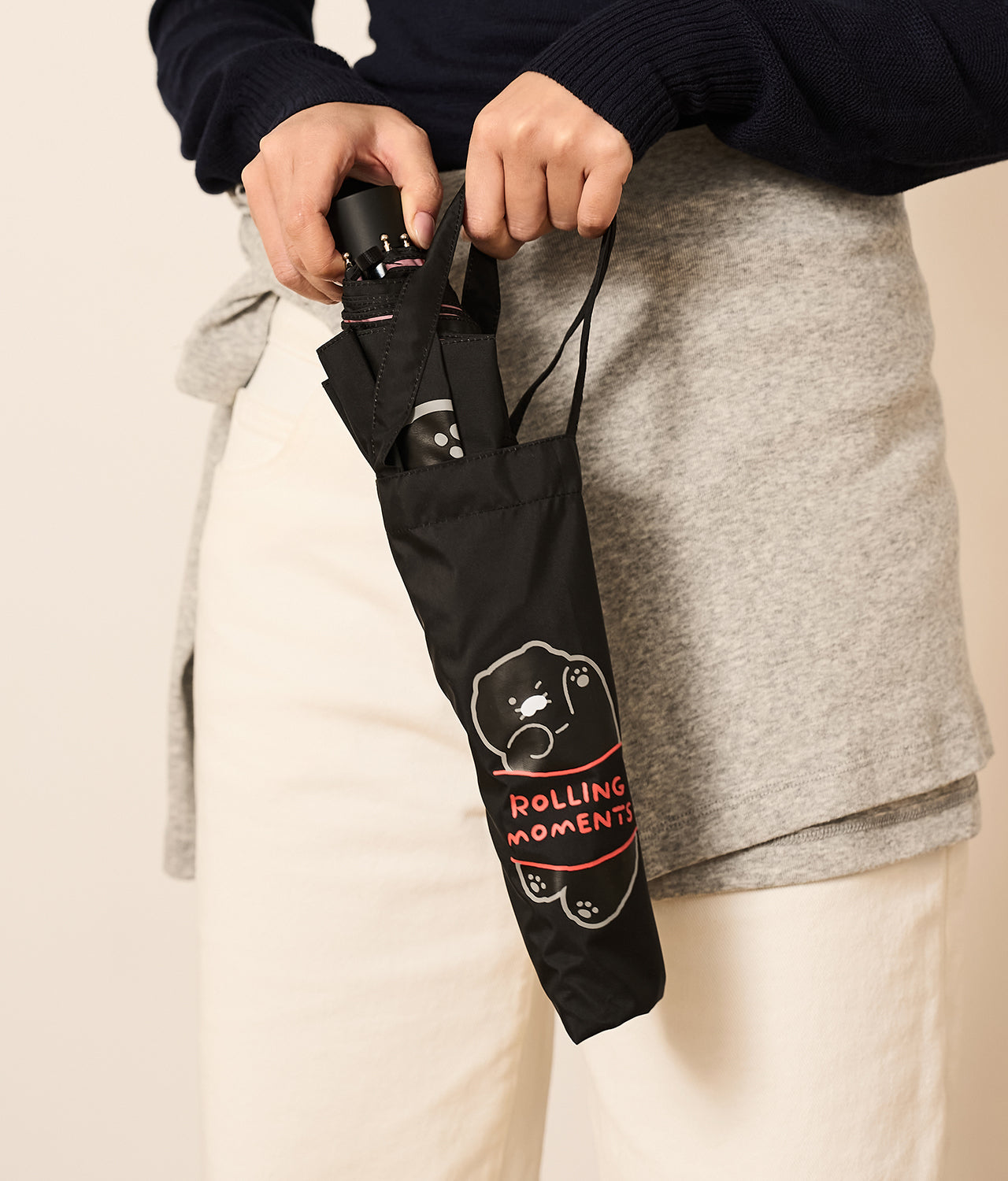 Black MiniPochette Umbrella Chunsik - Official Kakao Friends merchandise | Koolseoul