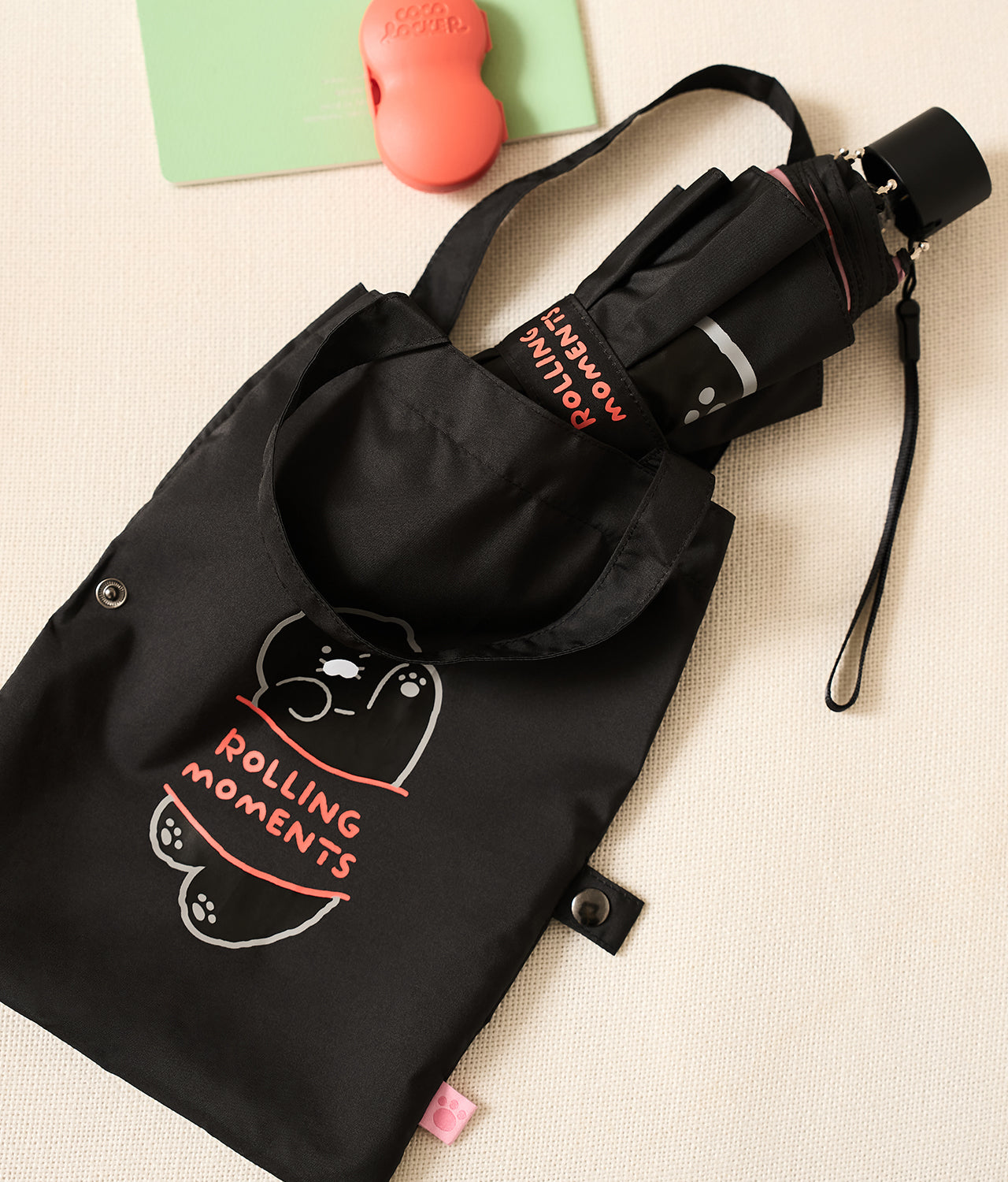 Black MiniPochette Umbrella Chunsik - Authentic Kakao Friends from Korea | Koolseoul