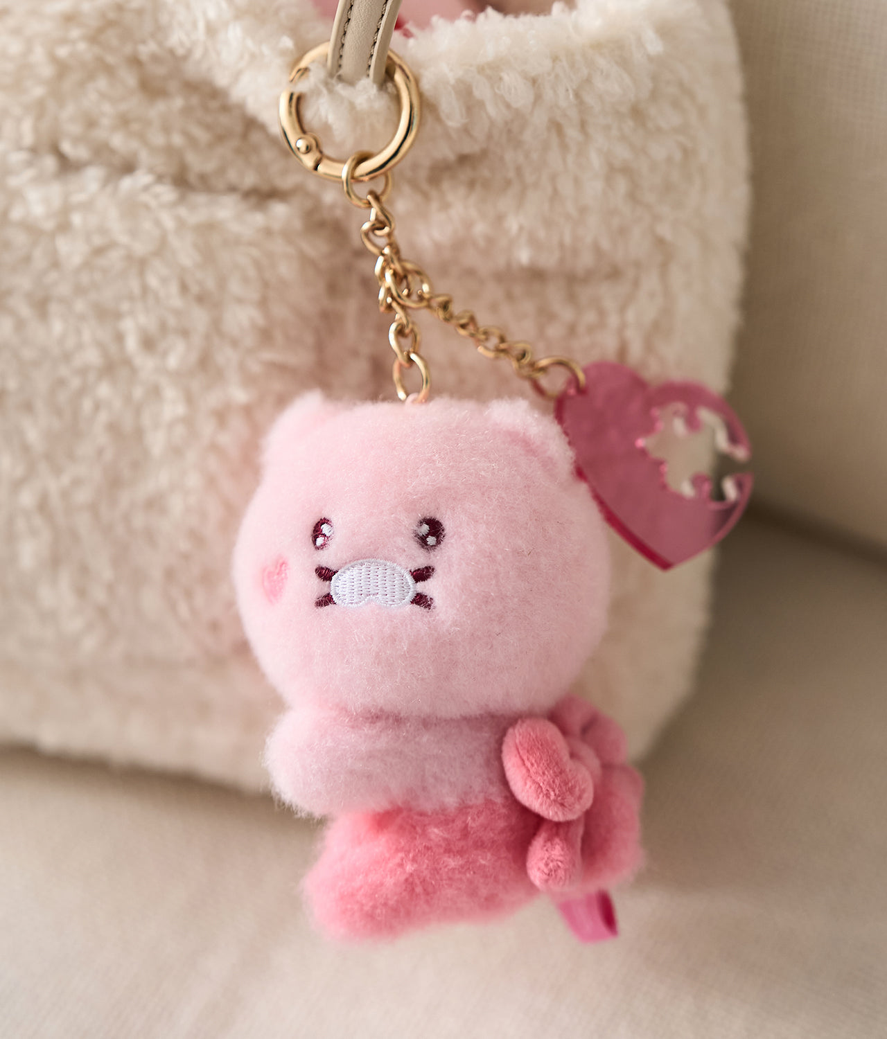 Black Magnet Keychain Plush Set Chunsik - Korean kawaii Kakao Friends | Koolseoul