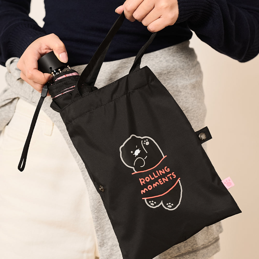 Black MiniPochette Umbrella Chunsik - Official Kakao Friends merchandise | Koolseoul