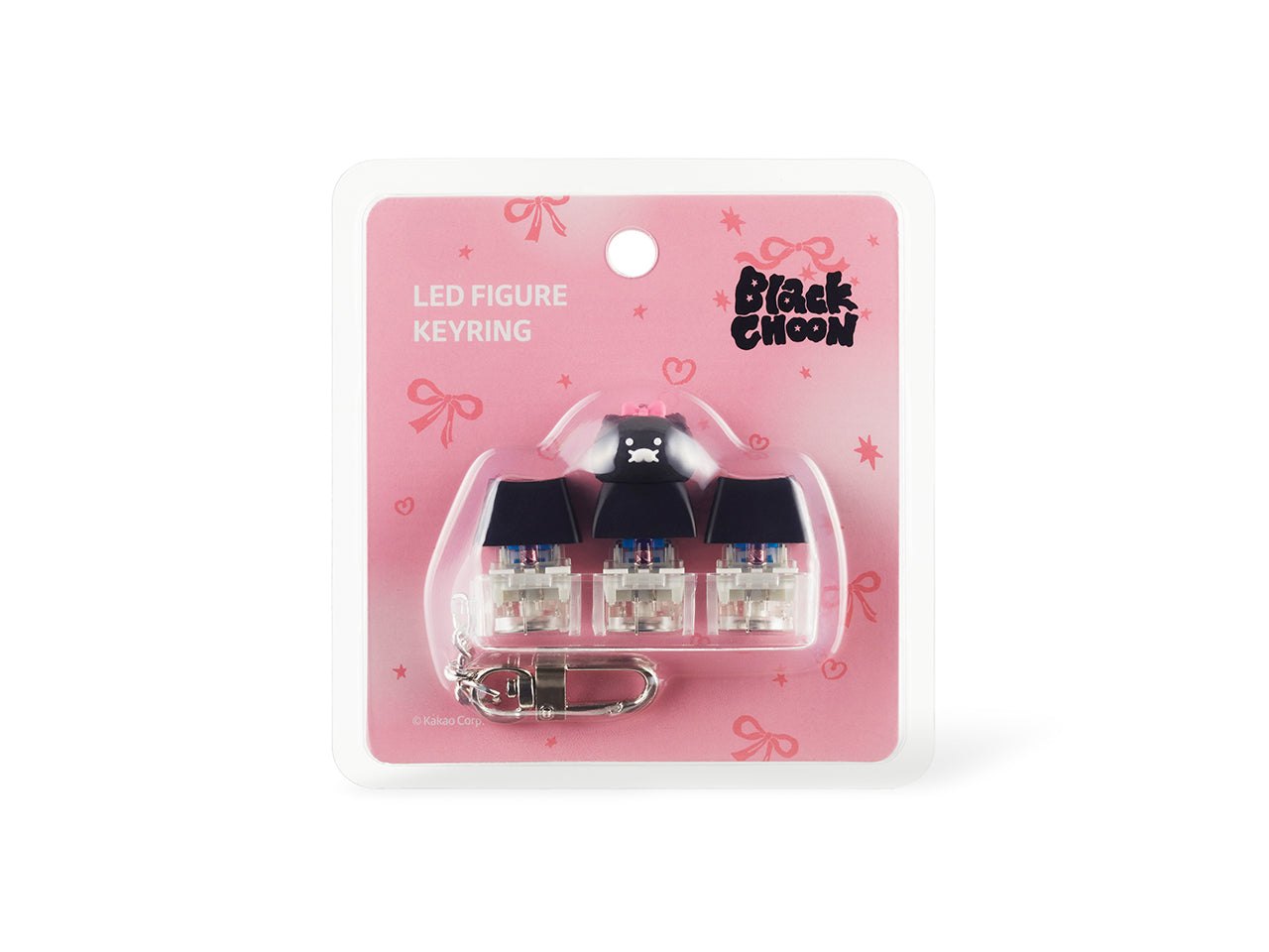 Black LEDCasquette Figurine Keychain Chunsik - Authentic Kakao Friends from Korea | Koolseoul