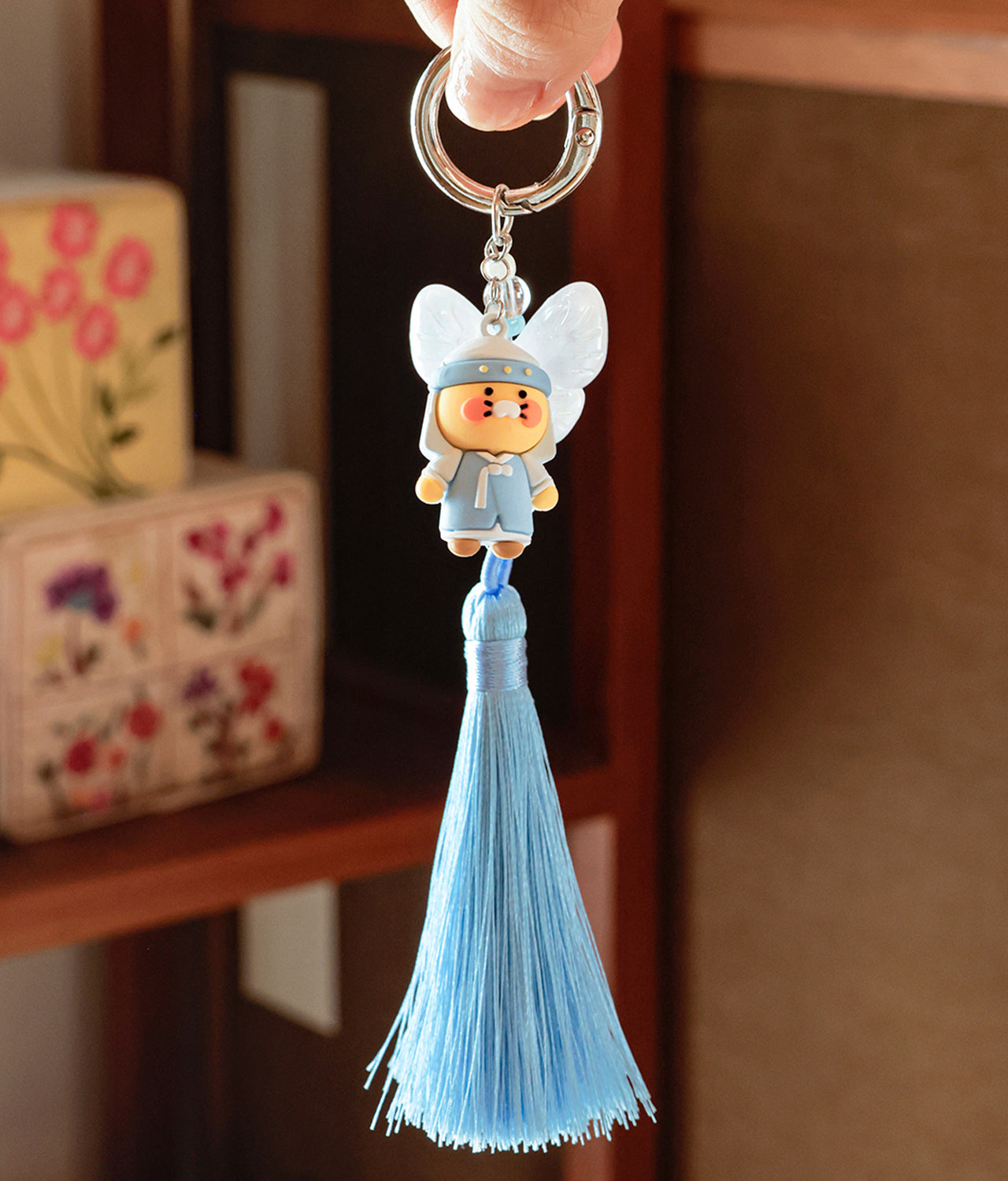 Chunsik Figurine Blue Keychain - Authentic Kakao Friends from Korea | Koolseoul