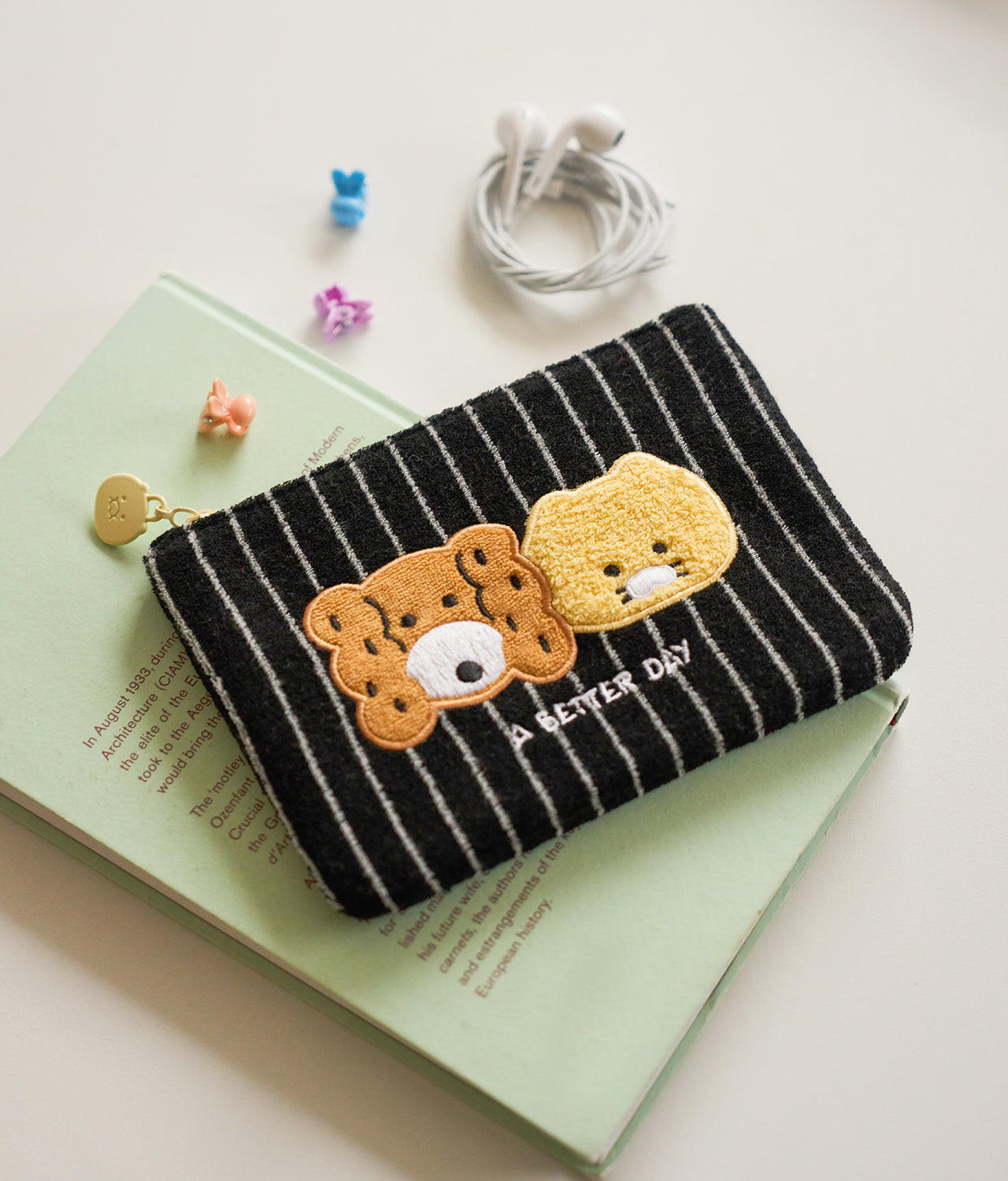 FRIENDAY Pouch Black Chunsik - Authentic Kakao Friends from Korea | Koolseoul