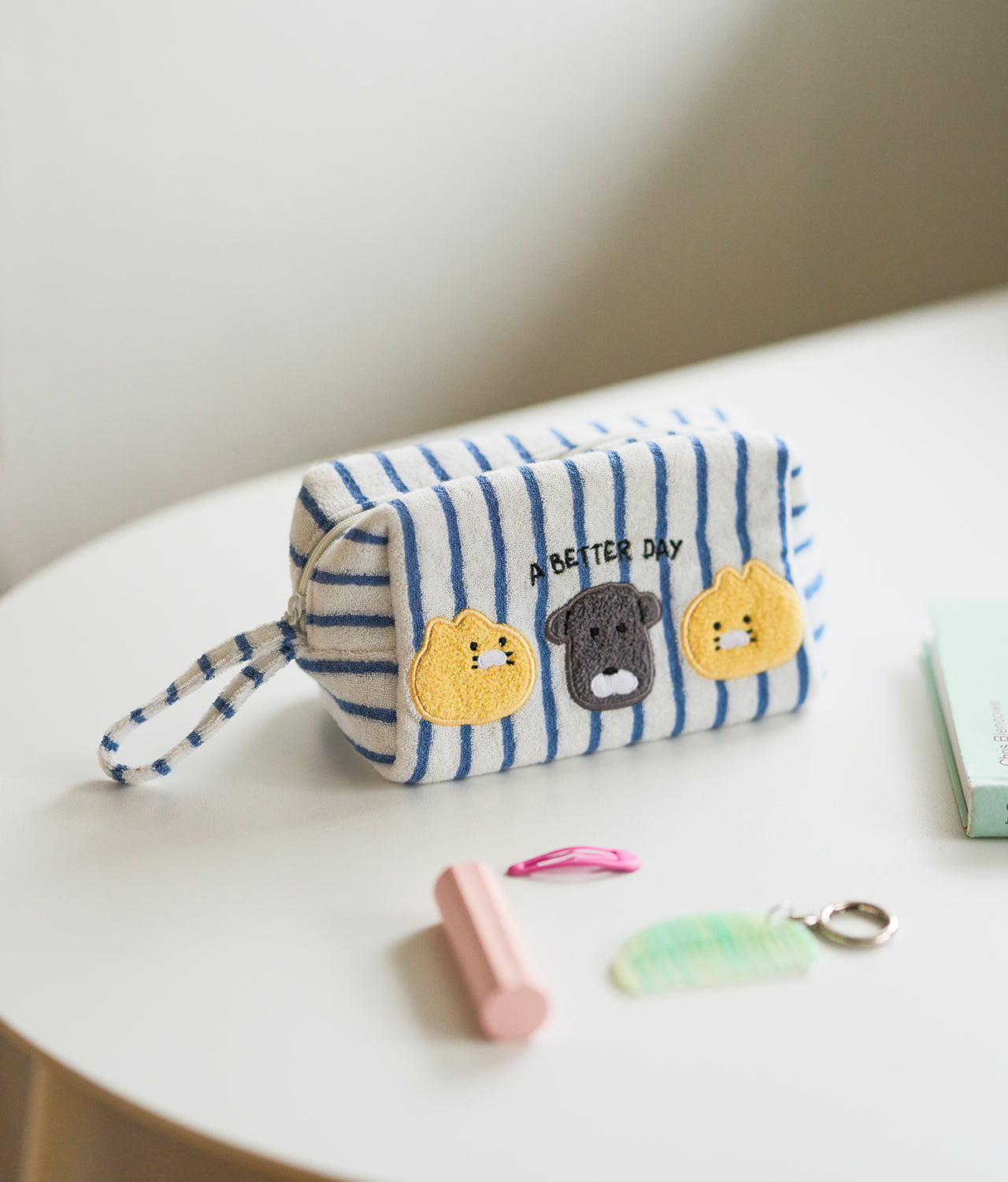 FRIENDAY Pouch Blue Chunsik - Authentic Kakao Friends from Korea | Koolseoul