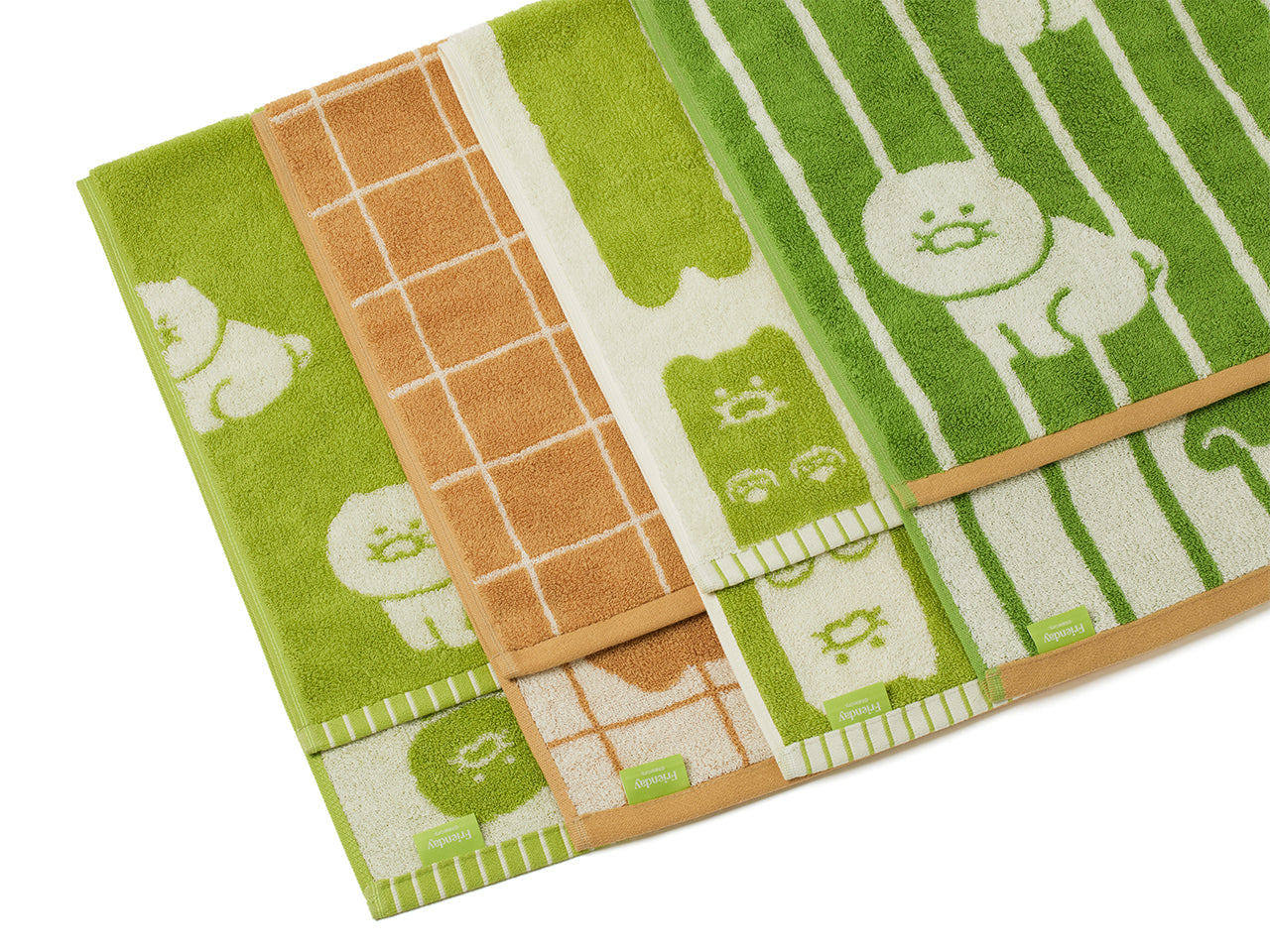 FRIENDAY 4P Set Green& Chunsik Serviette - Authentic Kakao Friends from Korea | Koolseoul