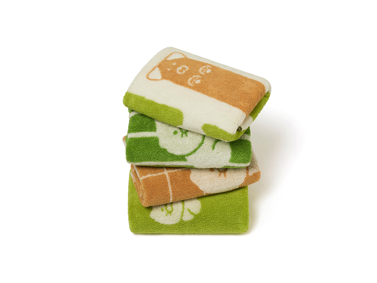 FRIENDAY 4P Set Green& Chunsik Serviette - Authentic Kakao Friends from Korea | Koolseoul