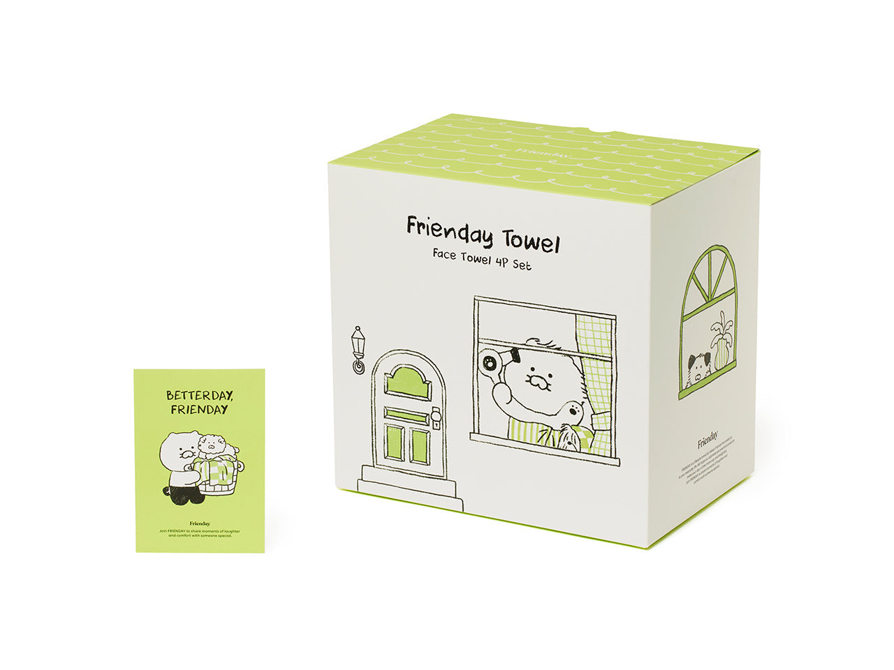 FRIENDAY 4P Set Green& Chunsik Serviette - Official Kakao Friends merchandise | Koolseoul