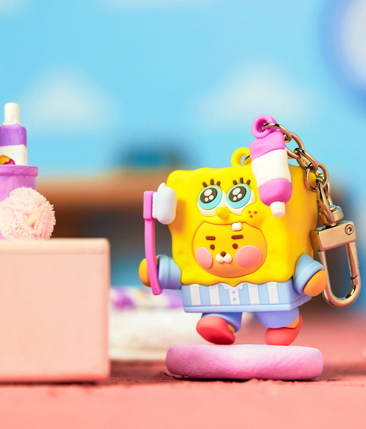 SpongeBobXFriends Baby SpongeBob Figurine Keychain Little Ryan - Official Kakao Friends merchandise | Koolseoul