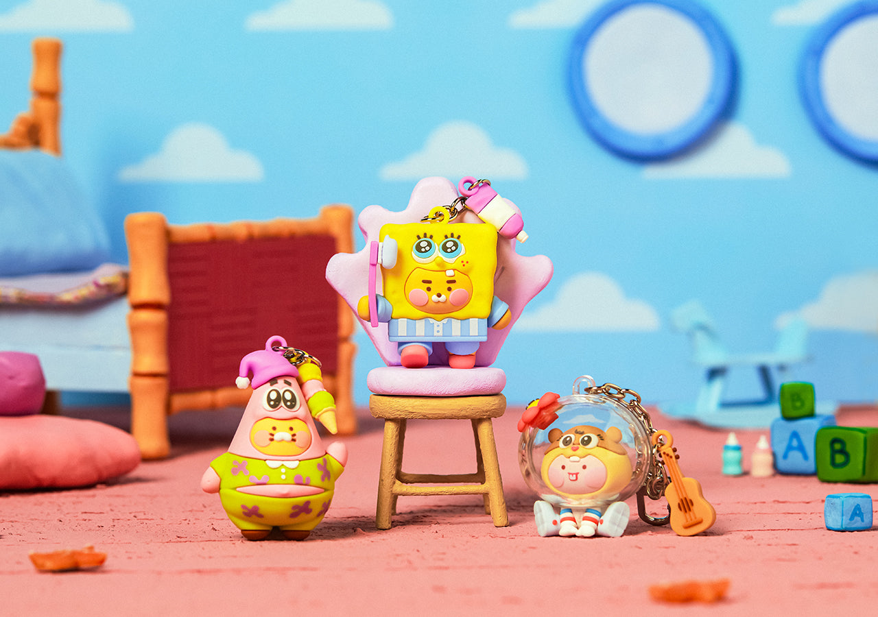SpongeBobXFriends Baby SpongeBob Figurine Keychain Little Ryan - Official Kakao Friends merchandise | Koolseoul