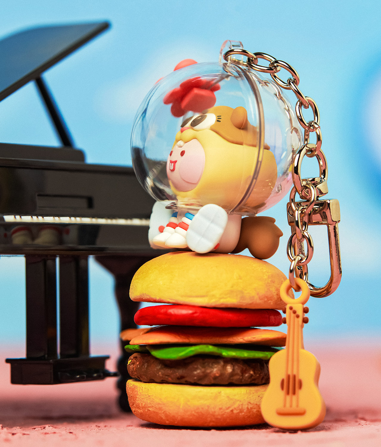 SpongeBobXFriends Baby Sandy Figurine Keychain Little Apeach - Korean kawaii Kakao Friends | Koolseoul